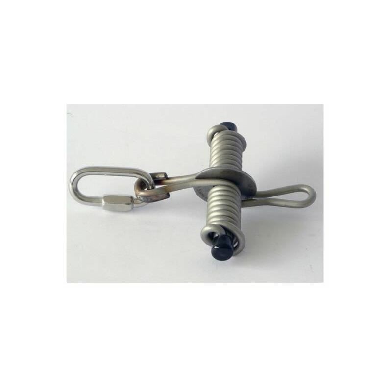 Ligne de vie mono câble TRAVSPRING ancre acier inoxydable Tractel