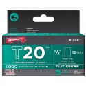 Agrafes T20 pattes 12mm galvanisées pour agrafeuse T2025 - Arrow