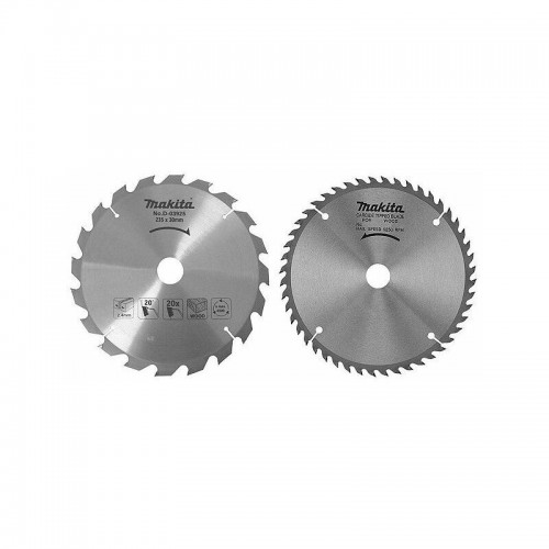 Lot de 2 lames carbure bois standard, Ø 235 mm, pour scies circulaires - MAKITA D-20068