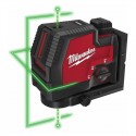 Laser 2 lignes vert avec aplomb 4V 3Ah en coffret - Milwaukee L4 CLLP-301C
