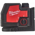 Laser 2 lignes vert avec aplomb 4V 3Ah en coffret - Milwaukee L4 CLLP-301C