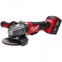 Meuleuse d'angle 125mm M18 FUEL avec 2 batteries 5Ah, chargeur, en HD Box - Milwaukee M18 CAG125XPD-502X