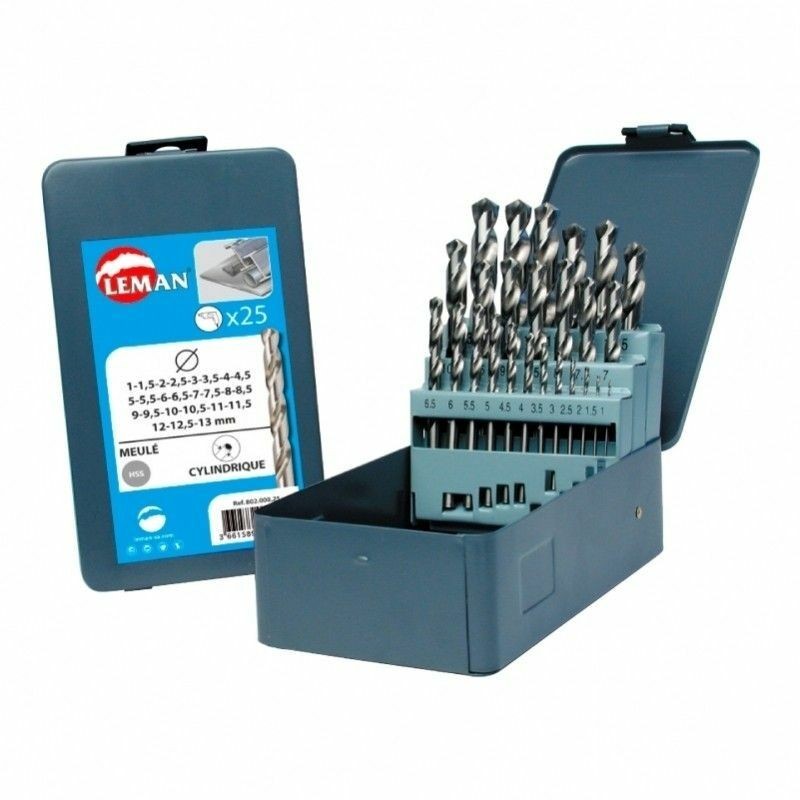 Coffret 25 forets métal hss Acier PRO D.1 à 13mm