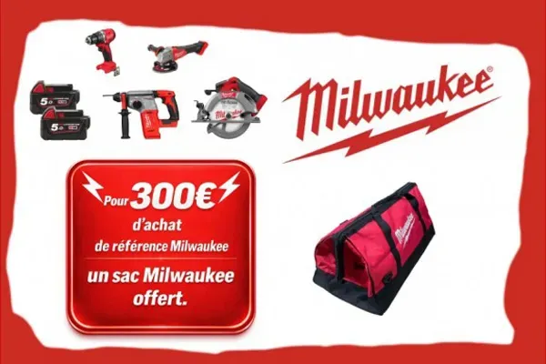 Offre exclusive : Sac Milwaukee offert dès 300€ d’achat de produits Milwaukee